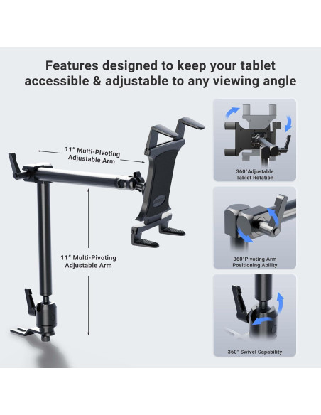 Soporte para Tablet ARKON TAB801 Ajustable para Coche