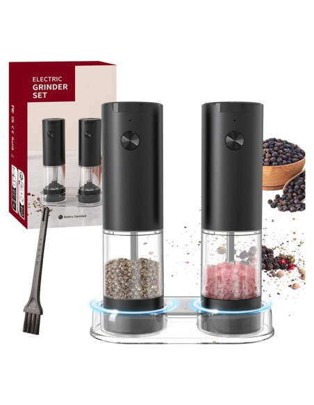 Juego de Molinillos Eléctricos de Sal y Pimienta Aisining 95ml