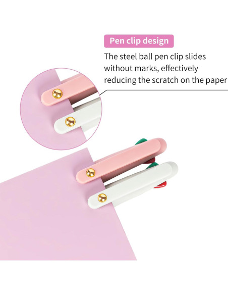 Bolígrafos Multicolor Ddaowanx 4-en-1 0.5mm Suave - 12 Pcs