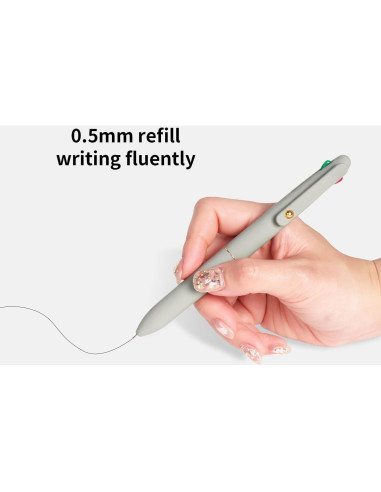 Bolígrafos Multicolor Ddaowanx 4-en-1 0.5mm Suave - 12 Pcs