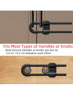 Cerraduras de Gabinete de Seguridad Ajustables Negras - 10 Piezas 2