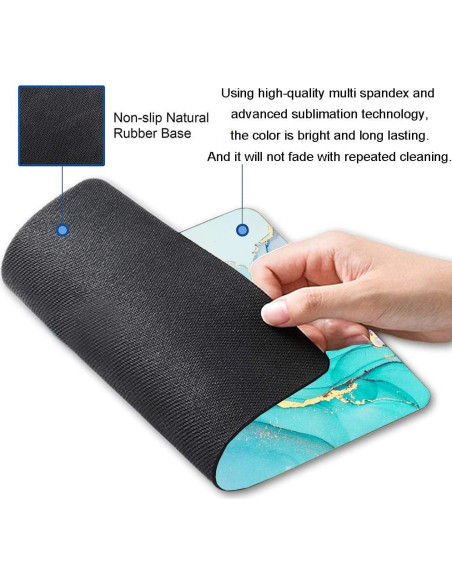 Alfombrilla de Ratón Armanza Mármol Azul Cian 24.1x20.1 cm