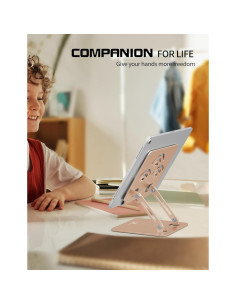 Soporte para Tablet ToBeoneer Ajustable Oro Tamaño Pro 2