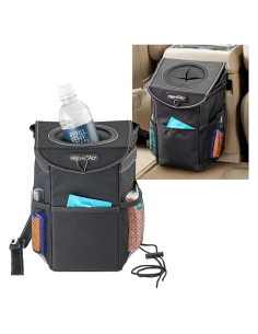 Basurero de Coche StashAway High Road Negro con Tapa de Goma