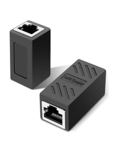 Acoplador RJ45 Ethernet Laboen 2 Paquete Negro Cat5e/Cat6/Cat7