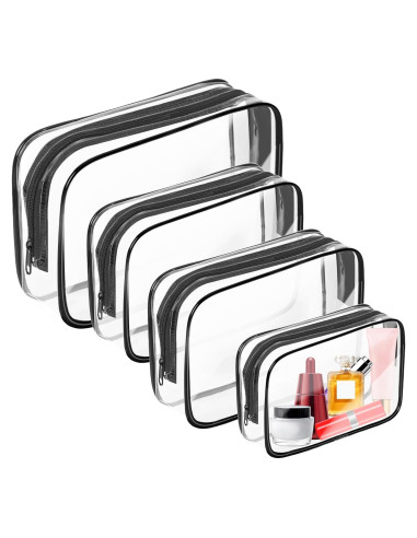 Bolsa de Aseo Transparente AURUZA 4 Paquetes TSA PVC