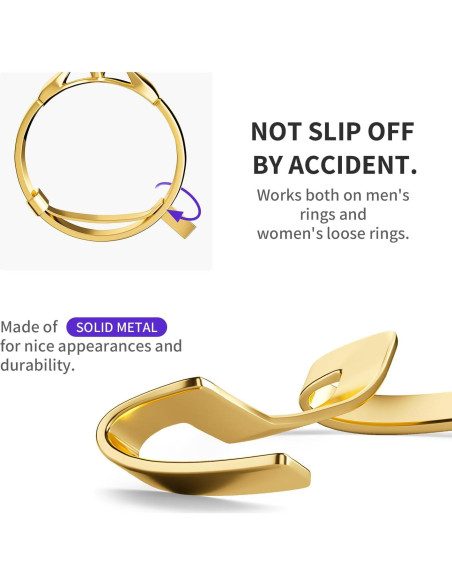 Conjunto de 12 Protectores de Anillo de Metal ELETIUO - 3 Tamaños