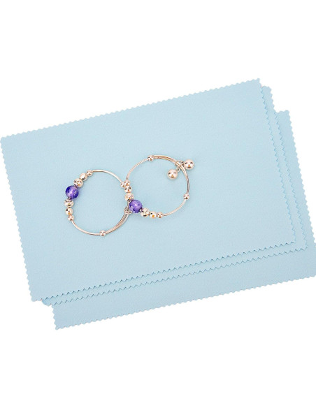 Paños de Limpieza de Joyería Sunmns 10 Piezas 12.5x20 cm