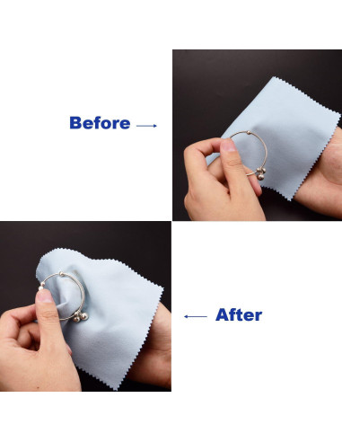 Paños de Limpieza de Joyería Sunmns 10 Piezas 12.5x20 cm