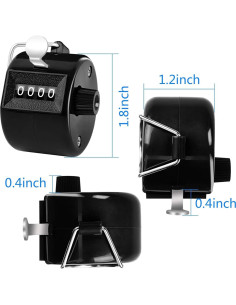 Contador Manual FEBSNOW Clicker 4 Dígitos Negro para Eventos 2