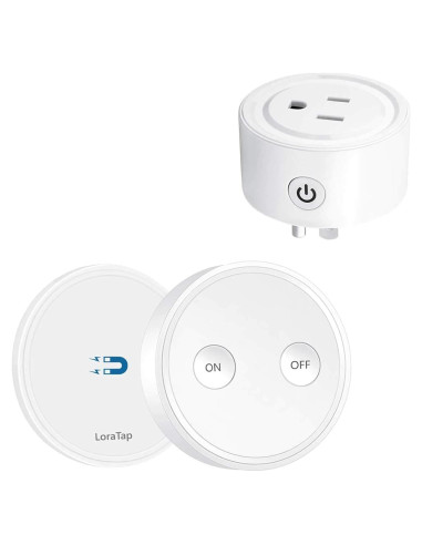 Adaptador de Enchufe Inalámbrico LoraTap con Control Remoto 10A