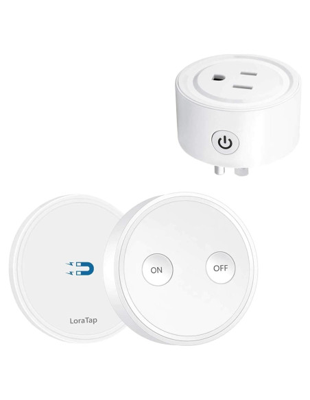 Adaptador de Enchufe Inalámbrico LoraTap con Control Remoto 10A