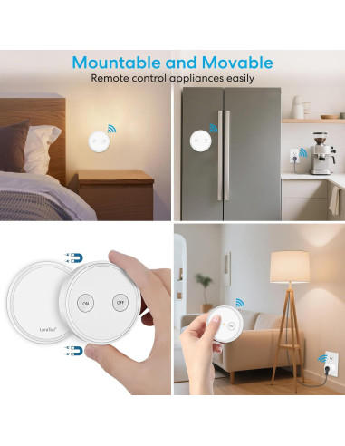 Adaptador de Enchufe Inalámbrico LoraTap con Control Remoto 10A
