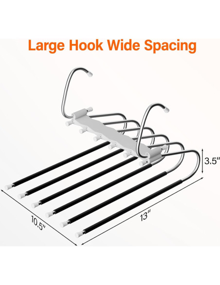 Perchas Plegables Fayleeko Antideslizantes para Pantalones 6 Capas