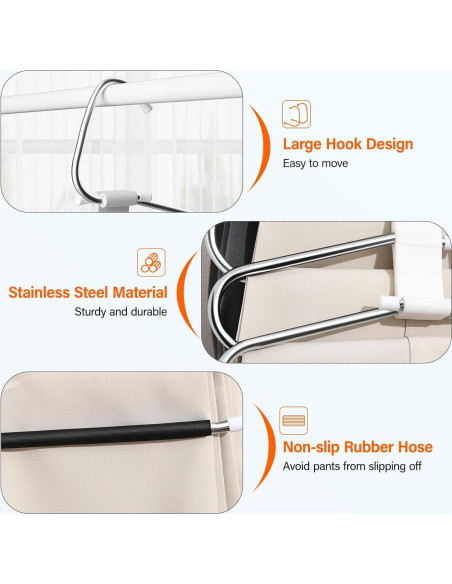 Perchas Plegables Fayleeko Antideslizantes para Pantalones 6 Capas