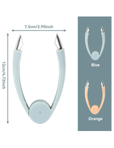 Pelador de Ojos de Piña HERCHR Acero Inoxidable 12 cm Azul 2