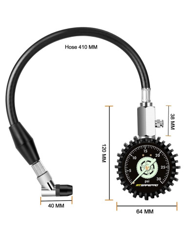 Manómetro de presión ATsafepro 30 PSI analógico 2.5"