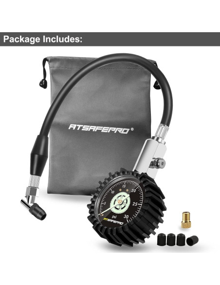 Manómetro de presión ATsafepro 30 PSI analógico 2.5"