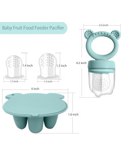 Bandeja de Congelación de Comida para Bebés BIGSPINACH - Silicona Azul 2
