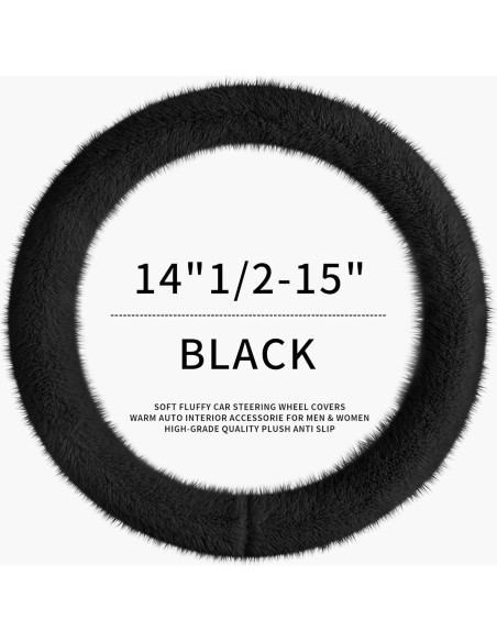 Funda de Volante LACDL CLASSY MINK Peluche Suave 37-38cm