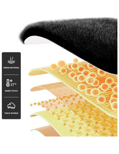 Funda de Volante LACDL CLASSY MINK Peluche Suave 37-38cm