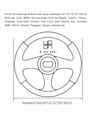 Funda de Volante LACDL CLASSY MINK Peluche Suave 37-38cm