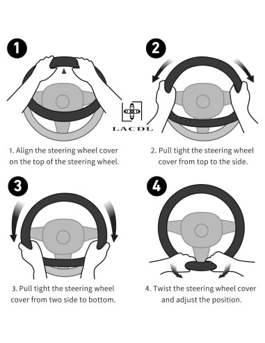 Funda de Volante LACDL CLASSY MINK Peluche Suave 37-38cm