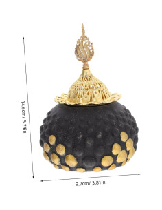 Soporte de Incienso de Cerámica Negro Ipetboom 14.6x9.7cm 2