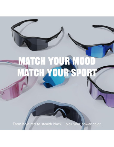 Gafas de sol deportivas DEAFRAIN UV400 para hombres y mujeres