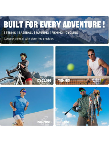 Gafas de sol deportivas DEAFRAIN UV400 para hombres y mujeres