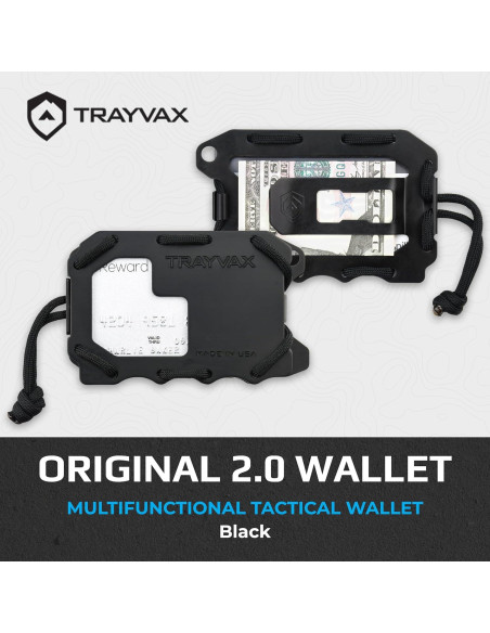 Billetera Trayvax Original 2.0 RFID Minimalista Negra Billetera Trayvax Original 2.0 RFID Minimalista Negra