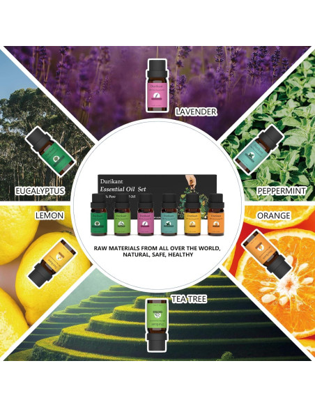 Set de Aceites Esenciales Naturales Durikant 6-Pack 9.86 ml Set de Aceites Esenciales Naturales Durikant 6-Pack 9.86 ml