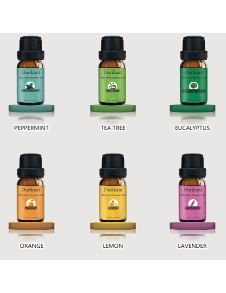 Set de Aceites Esenciales Naturales Durikant 6-Pack 9.86 ml Set de Aceites Esenciales Naturales Durikant 6-Pack 9.86 ml