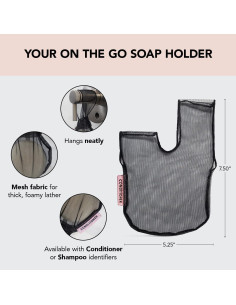 Bolsa de Jabón Sólido Kitsch Negra - Funda para Ducha 2