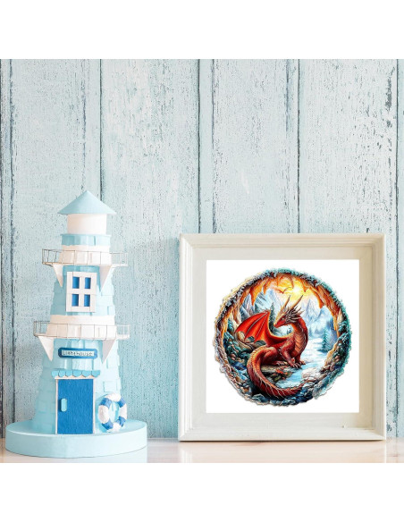 Rompecabezas de Madera 3D DOCRAGI Dragón Carmesí 95 Piezas