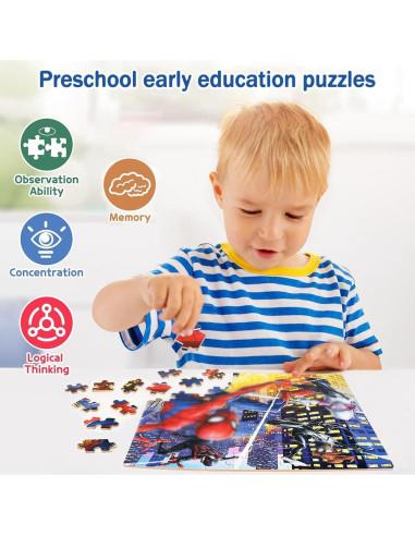 Rompecabezas Infantil 100 Piezas Wieewg - Caja de Metal 22.6x28.6cm