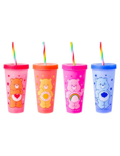 Tazas de plástico que cambian de color Care Bears 24 oz - Silver Buffalo
