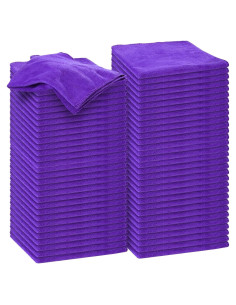 Paños de Microfibra Nuenen 40x40 cm Morado 60 Pcs Reutilizables