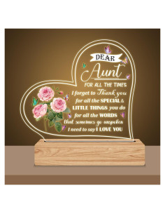 Luz Nocturna Acrílica RYOTKIK para Tía - Amarillo Cálido