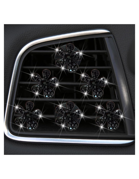 Clip de Perfume para Coche Jowxsx 4 Pcs Diseño Mariposa Negro