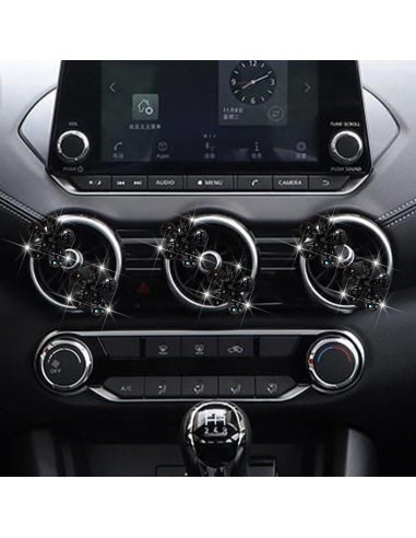 Clip de Perfume para Coche Jowxsx 4 Pcs Diseño Mariposa Negro