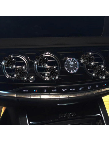 Clip de Perfume para Coche Jowxsx 4 Pcs Diseño Mariposa Negro