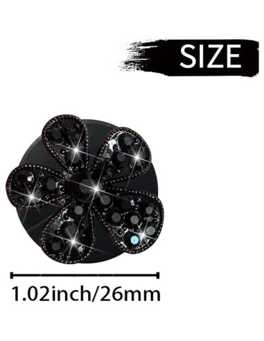 Clip de Perfume para Coche Jowxsx 4 Pcs Diseño Mariposa Negro