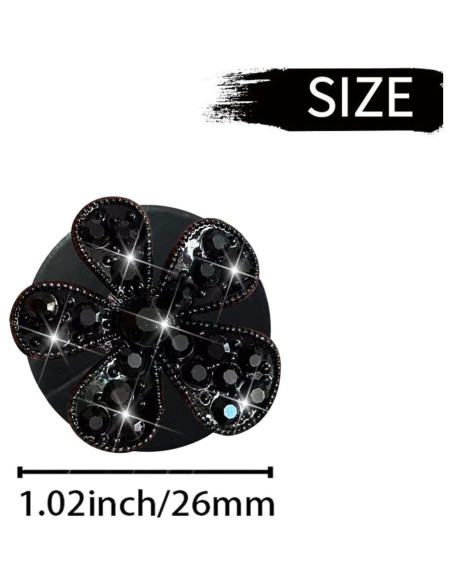 Clip de Perfume para Coche Jowxsx 4 Pcs Diseño Mariposa Negro