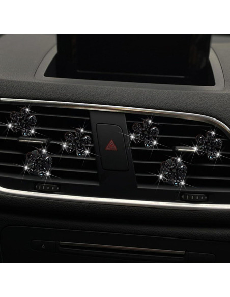 Clip de Perfume para Coche Jowxsx 4 Pcs Diseño Mariposa Negro