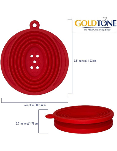 Dripper de Café Plegable GoldTone de Silicona con Cucharada