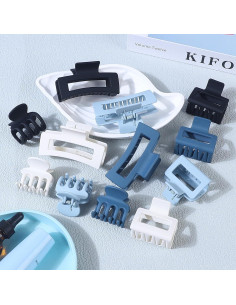 Clips de Garra para el Cabello SMKSL - 12 Pcs en 3 Tamaños 2