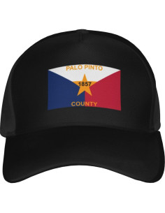 Gorra ajustable bandera Palo Pinto Texas 100% algodón unisex 2