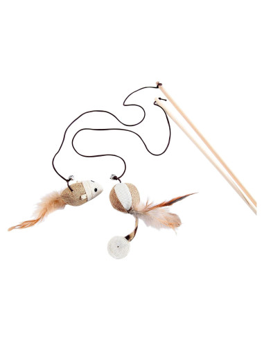 Juguete para Gato LukPaw Set 2 Varitas Sisal Natural