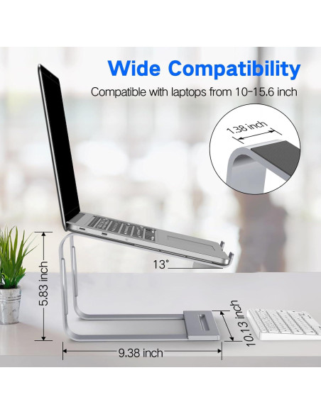 Soporte para Laptop Tonmom Metal Ergonómico 15.6" Ventilado